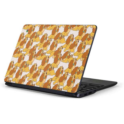 Disney Lady & The Tramp Lady Pattern Samsung Chromebook Skin
