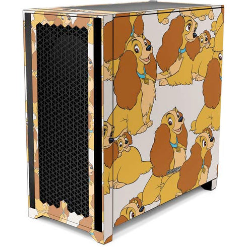 Disney Lady & The Tramp Lady Pattern Corsair 4000D Tempered Glass Mid-Tower ATX Case Skin
