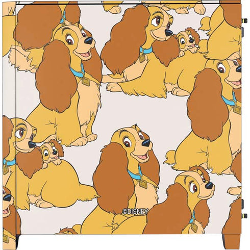 Disney Lady & The Tramp Lady Pattern Corsair 4000D Tempered Glass Mid-Tower ATX Case Skin