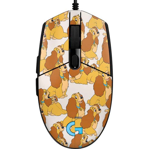 Disney Lady & The Tramp Lady Pattern G203 Prodigy RGB Wired Gaming Mouse Skin