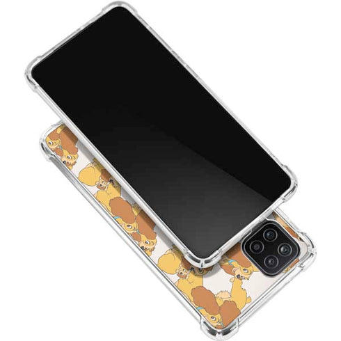 Disney Lady & The Tramp Lady Pattern Galaxy A12 Clear Case