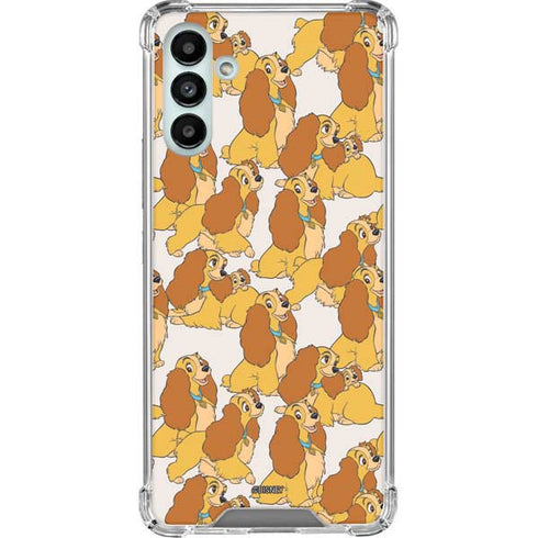 Disney Lady & The Tramp Lady Pattern Galaxy A13 5G Clear Case