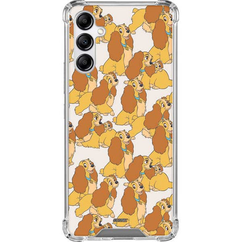 Disney Lady & The Tramp Lady Pattern Galaxy A14 5G Clear Case