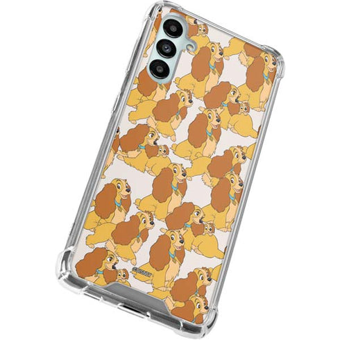 Disney Lady & The Tramp Lady Pattern Galaxy A14 5G Clear Case