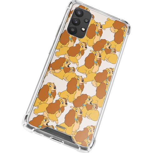 Disney Lady & The Tramp Lady Pattern Galaxy A32 5G Clear Case