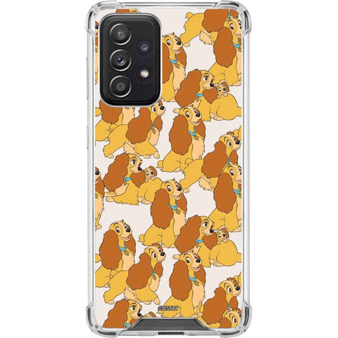 Disney Lady & The Tramp Lady Pattern Galaxy A52 5G Clear Case