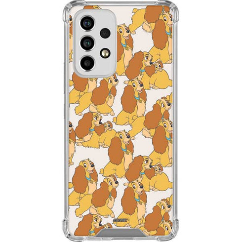 Disney Lady & The Tramp Lady Pattern Galaxy A53 5G Clear Case
