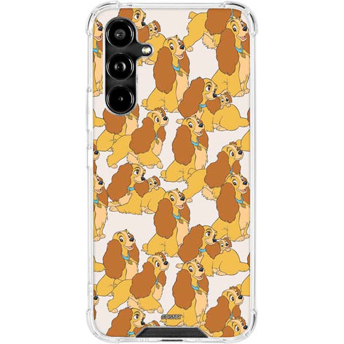 Disney Lady & The Tramp Lady Pattern Galaxy A54 5G Clear Case