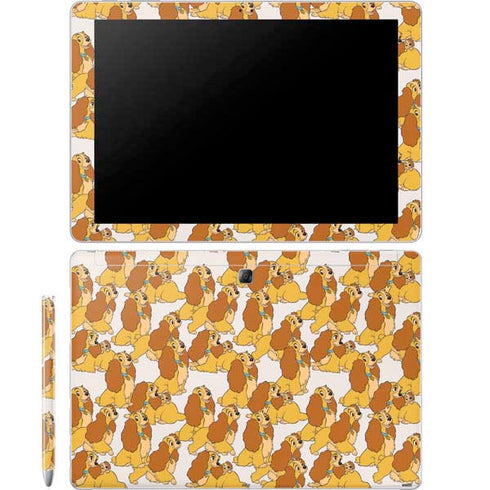 Disney Lady & The Tramp Lady Pattern Galaxy Book 12in Skin