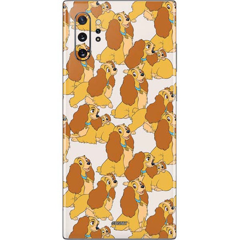 Disney Lady & The Tramp Lady Pattern Galaxy Note 10 Plus Skin
