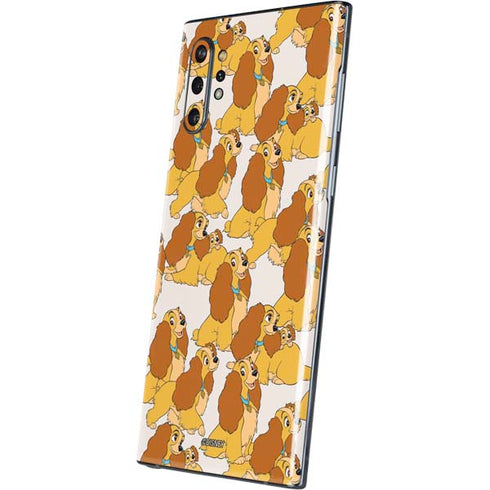 Disney Lady & The Tramp Lady Pattern Galaxy Note 10 Plus Skin