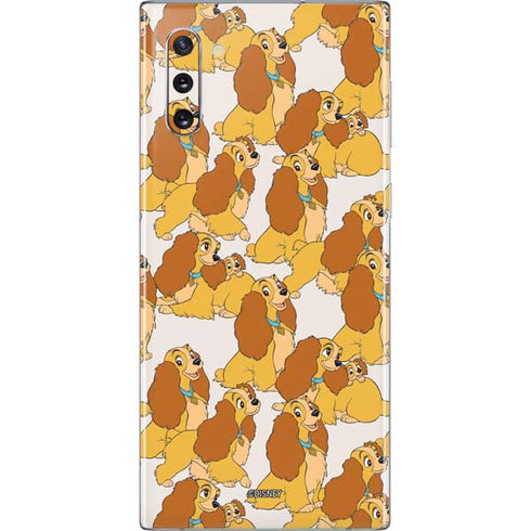 Disney Lady & The Tramp Lady Pattern Galaxy Note 10 Skin