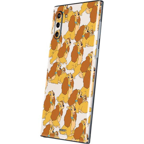 Disney Lady & The Tramp Lady Pattern Galaxy Note 10 Skin