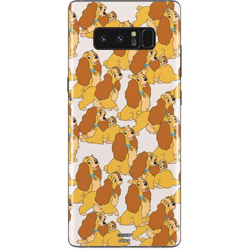 Disney Lady & The Tramp Lady Pattern Galaxy Note 8 Skin