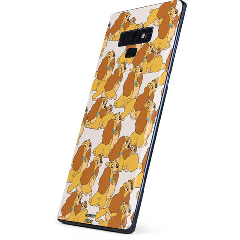 Disney Lady & The Tramp Lady Pattern Galaxy Note 9 Skin