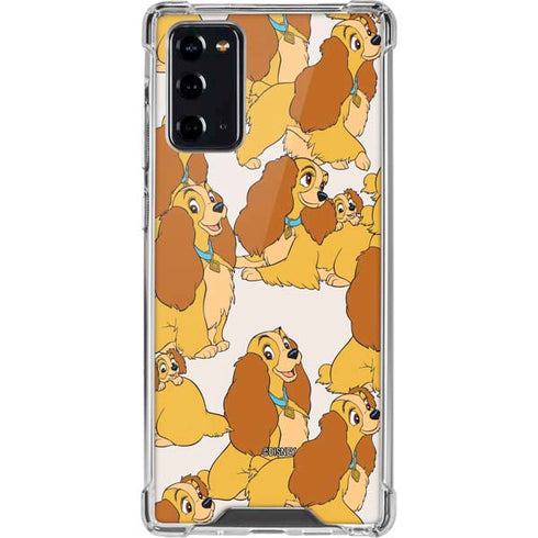 Disney Lady & The Tramp Lady Pattern Galaxy Note20 5G Clear Case