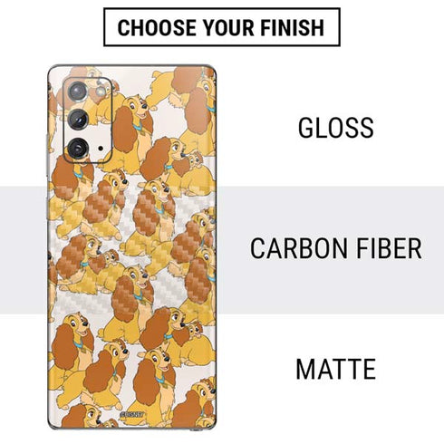 Disney Lady & The Tramp Lady Pattern Galaxy Note20 5G Skin