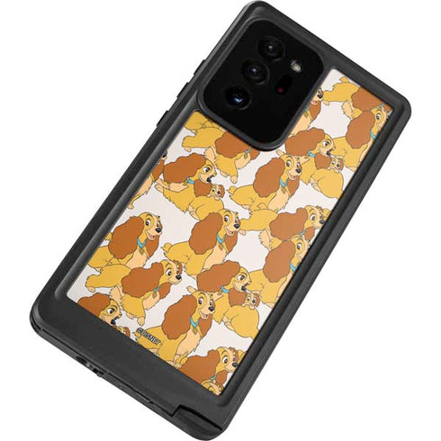 Disney Lady & The Tramp Lady Pattern Galaxy Note20 Ultra 5G Waterproof Case