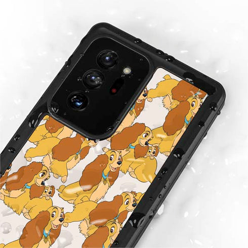 Disney Lady & The Tramp Lady Pattern Galaxy Note20 Ultra 5G Waterproof Case