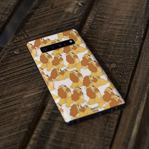 Disney Lady & The Tramp Lady Pattern Galaxy S10 Plus Skin