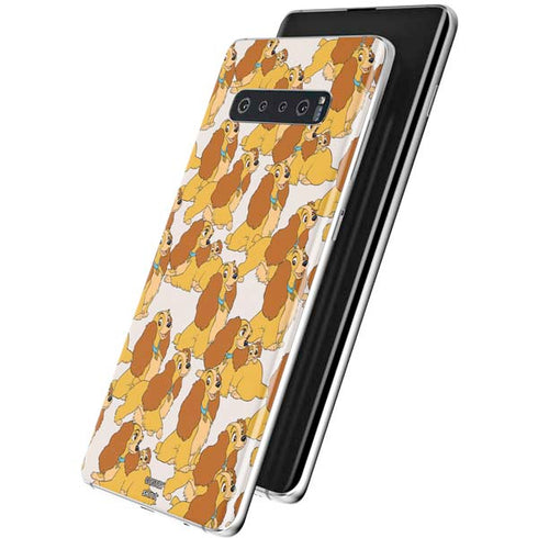 Disney Lady & The Tramp Lady Pattern Galaxy S10 Skin