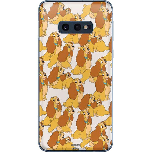 Disney Lady & The Tramp Lady Pattern Galaxy S10e Skin