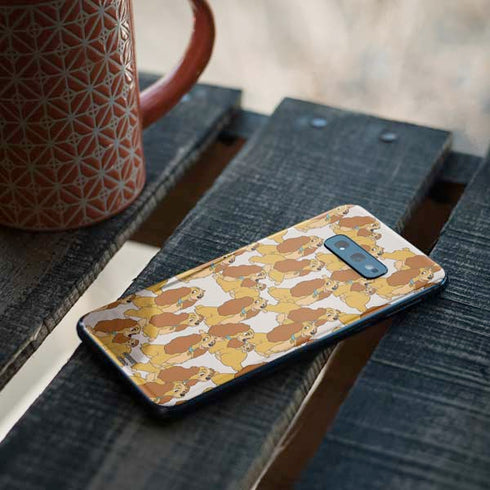 Disney Lady & The Tramp Lady Pattern Galaxy S10e Skin