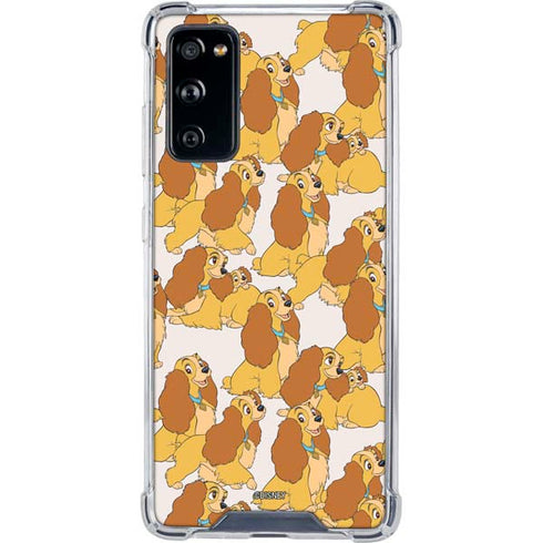 Disney Lady & The Tramp Lady Pattern Galaxy S20 FE Clear Case