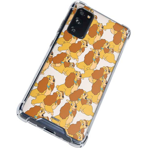 Disney Lady & The Tramp Lady Pattern Galaxy S20 FE Clear Case