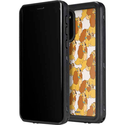 Disney Lady & The Tramp Lady Pattern Galaxy S20 Waterproof Case