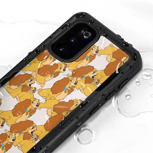 Disney Lady & The Tramp Lady Pattern Galaxy S20 Waterproof Case