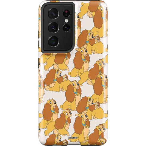 Disney Lady & The Tramp Lady Pattern Galaxy S21 Ultra 5G Pro Case