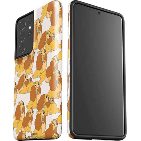 Disney Lady & The Tramp Lady Pattern Galaxy S21 Ultra 5G Pro Case
