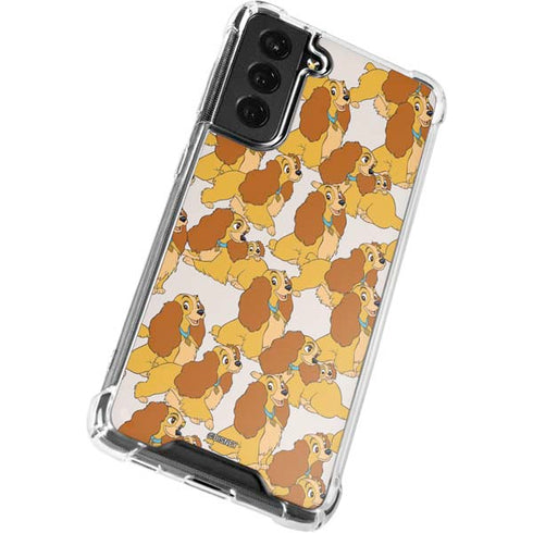 Disney Lady & The Tramp Lady Pattern Galaxy S22 Plus Clear Case