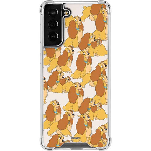 Disney Lady & The Tramp Lady Pattern Galaxy S22 Plus Clear Case