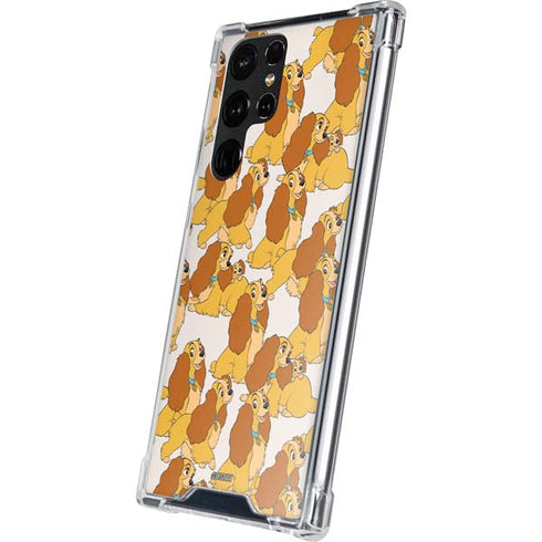 Disney Lady & The Tramp Lady Pattern Galaxy S22 Ultra Clear Case
