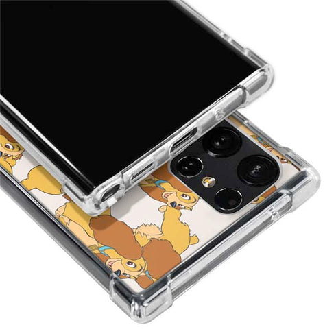 Disney Lady & The Tramp Lady Pattern Galaxy S22 Ultra Clear Case