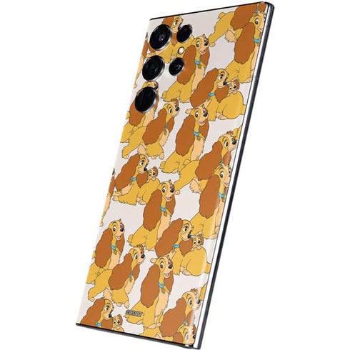 Disney Lady & The Tramp Lady Pattern Galaxy S22 Ultra Skin