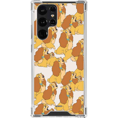 Disney Lady & The Tramp Lady Pattern Galaxy S23 Ultra Clear Case