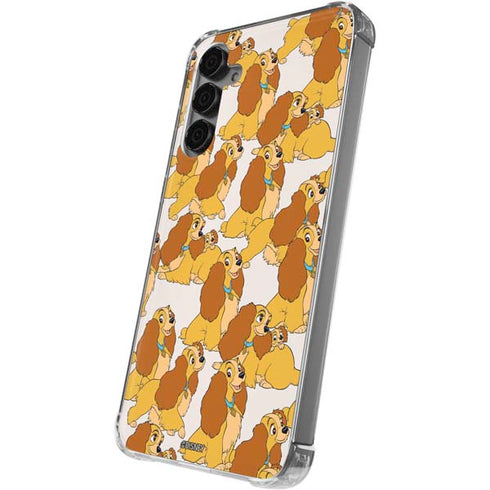 Disney Lady & The Tramp Lady Pattern Galaxy S24 Plus Clear Case