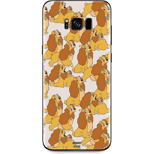 Disney Lady & The Tramp Lady Pattern Galaxy S8 Plus Skin