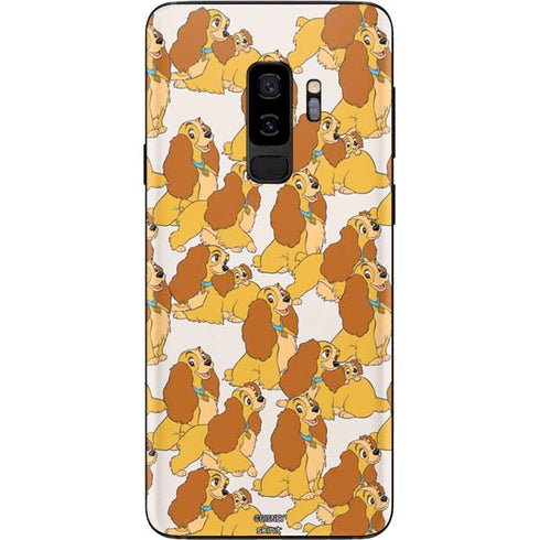 Disney Lady & The Tramp Lady Pattern Galaxy S9 Plus Skin