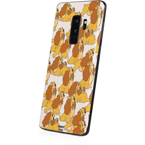 Disney Lady & The Tramp Lady Pattern Galaxy S9 Plus Skin