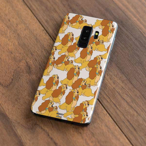 Disney Lady & The Tramp Lady Pattern Galaxy S9 Plus Skin
