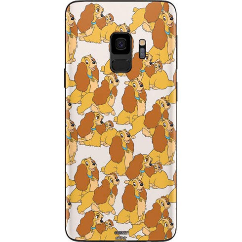 Disney Lady & The Tramp Lady Pattern Galaxy S9 Skin