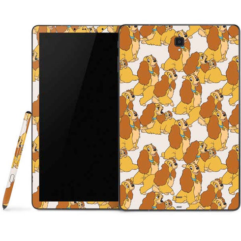Disney Lady & The Tramp Lady Pattern Samsung Galaxy Tab Skin