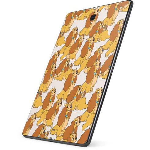 Disney Lady & The Tramp Lady Pattern Samsung Galaxy Tab Skin