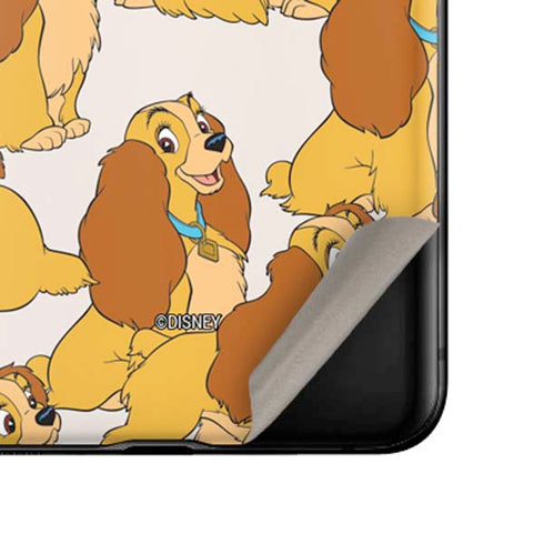 Disney Lady & The Tramp Lady Pattern Galaxy Z Flip Skin