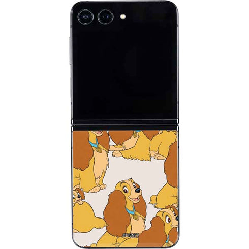 Disney Lady & The Tramp Lady Pattern Galaxy Z Flip5 5G Skin