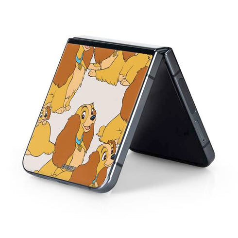 Disney Lady & The Tramp Lady Pattern Galaxy Z Flip5 5G Skin